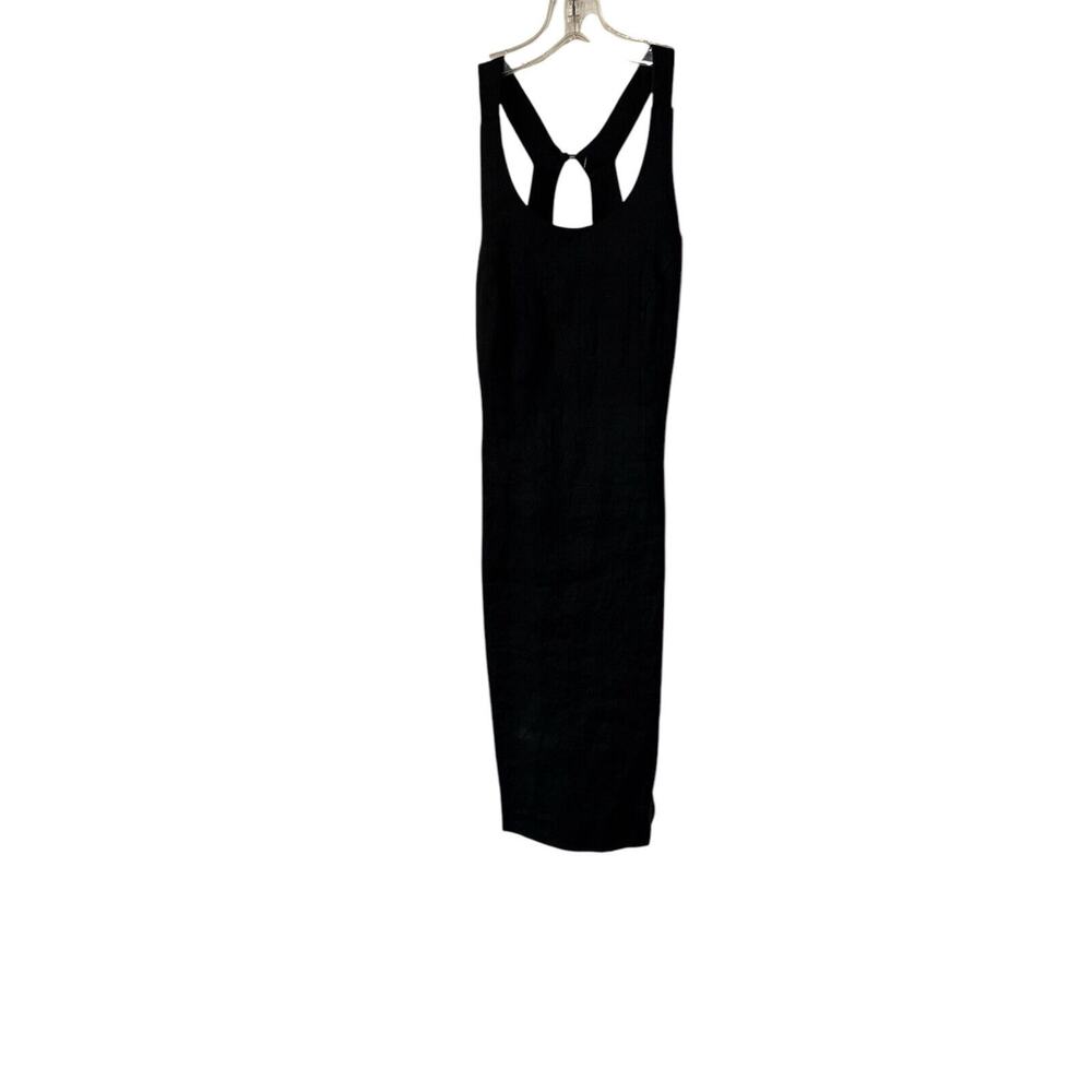 NEW VTG Mathilde France CRISSCROSS OPEN BACK LINEN DRESS SZ L (44)